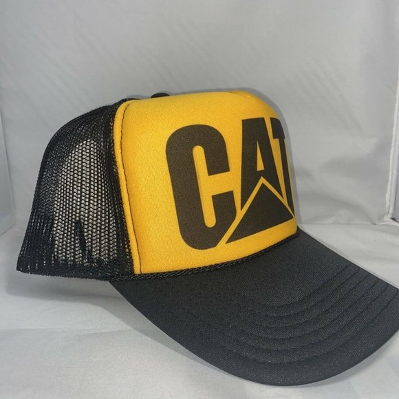 Caterpillar Hat CAT Foam Hat Snap Back Trucker Hat - Picture 2 of 4
